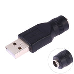 Adaptateur Connecteur USB Mâle vers Fiche Femelle 5,5 x 2,1mm, USB Mâle vers 5,5 x 2,1mm