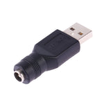 Adaptateur Connecteur USB Mâle vers Fiche Femelle 5,5 x 2,1mm, USB Mâle vers 5,5 x 2,1mm