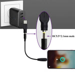 Adaptateur Connecteur USB Mâle vers Fiche Femelle 5,5 x 2,1mm, USB Mâle vers 5,5 x 2,1mm