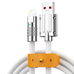 Câble de données de charge rapide en silicone, avec prise métallique 8 broches, USB 120W, série Mech 6A, longueur : 1,2 m, 1,2 m 8 broches