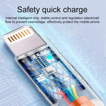 Câble de données de charge rapide en silicone, avec prise métallique 8 broches, USB 120W, série Mech 6A, longueur : 1,2 m, 1,2 m 8 broches