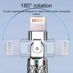 Mech Series 6A 120W USB to 8 Pin 180-degree Metal Plug Fast Charging Cable, Length: 1.2m, 1.2m 8 Pin, 1.2m 180-degree 8 Pin