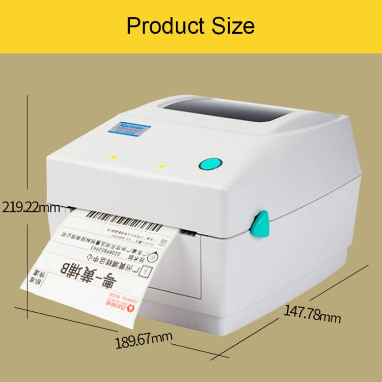 Imprimante à codes-barres thermique à calibration automatique Xprinter XP-460B port USB, XP-460B