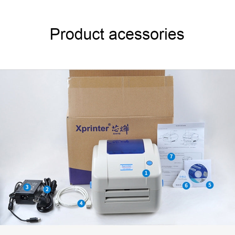Imprimante à codes-barres thermique à calibration automatique Xprinter XP-460B port USB, XP-460B
