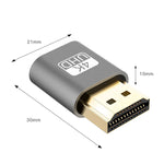 Adaptateur d'Affichage Virtuel VGA HDMI 1.4 DDC EDID Dummy Plug Émulateur d'Écran Sans Tête, Rose, Gris, Or, Rouge, Argent