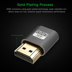 Adaptateur d'Affichage Virtuel VGA HDMI 1.4 DDC EDID Dummy Plug Émulateur d'Écran Sans Tête, Rose, Gris, Or, Rouge, Argent