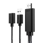 Câble adaptateur vidéo HD 2K 7563s USB-C / Type-C femelle vers HDMI mâle, longueur du câble : 1m