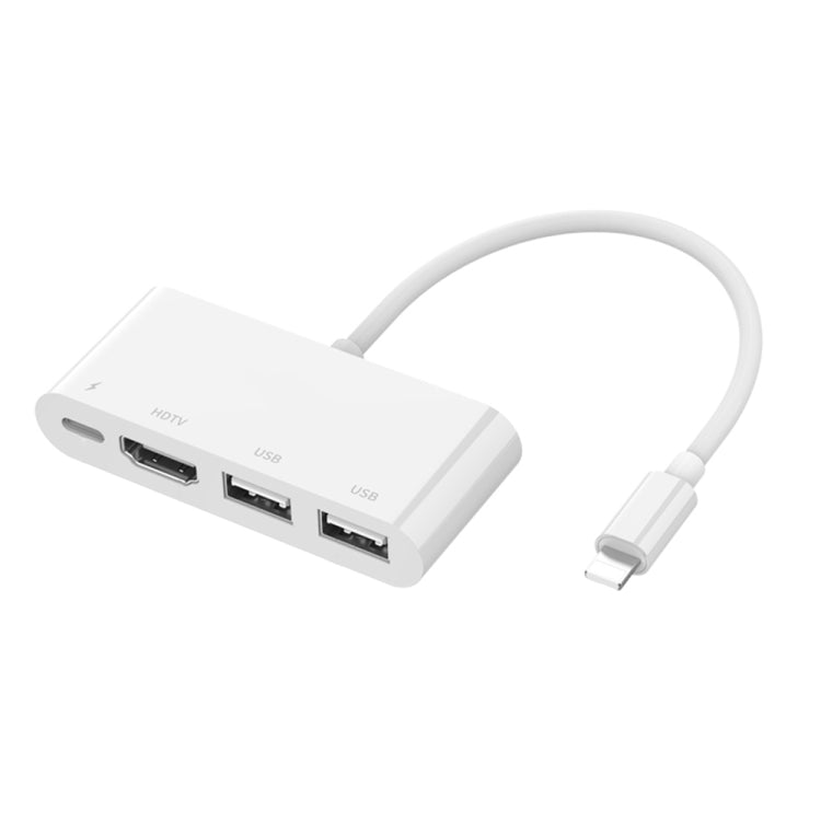 75216 Convertisseur vidéo HD 4 en 1 avec 8 broches vers HDMI + 8 broches de charge + 2 ports USB, 75216