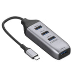 Station d'Accueil Multifonctionnelle Onten 95118U HUB Convertisseur USB-C / Type-C vers 4 Ports USB 3.0 4 en 1, 95118U