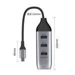 Station d'Accueil Multifonctionnelle Onten 95118U HUB Convertisseur USB-C / Type-C vers 4 Ports USB 3.0 4 en 1, 95118U