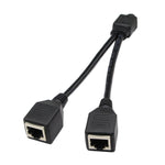 Adaptateur Diviseur Prise LAN Ethernet Réseau CAT5 RJ45 1 vers 2, Longueur de Câble : 25cm