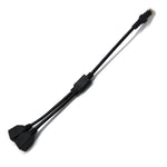 Adaptateur Diviseur Prise LAN Ethernet Réseau CAT5 RJ45 1 vers 2, Longueur de Câble : 25cm