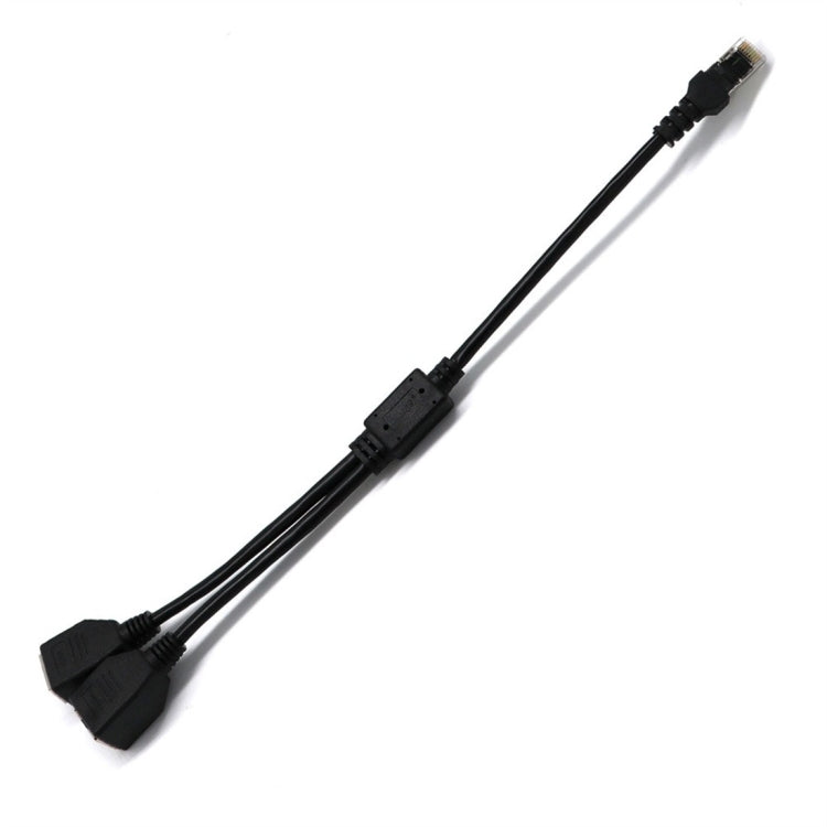 Adaptateur Diviseur Prise LAN Ethernet Réseau CAT5 RJ45 1 vers 2, Longueur de Câble : 25cm