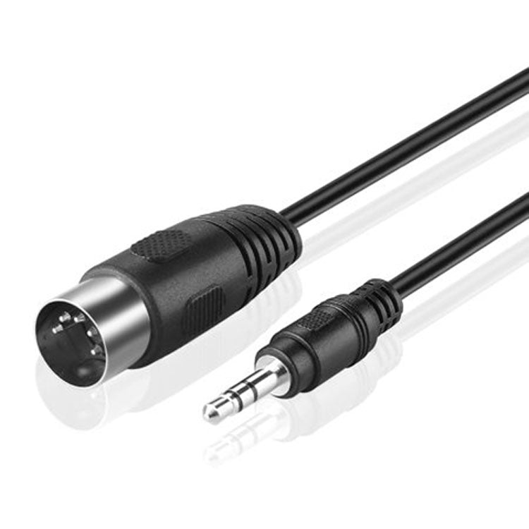 Câble adaptateur audio jack stéréo 3.5mm vers DIN 5 broches MIDI, longueur du câble : 1.5m
