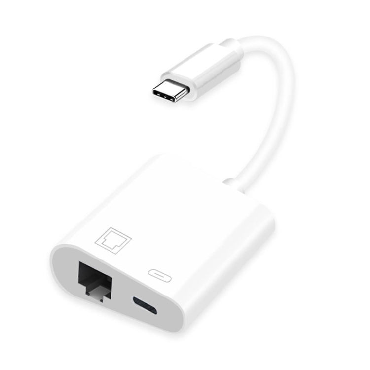 Adaptateur mâle 2-en-1 USB-C / Type-C vers Ethernet + alimentation femelle Type-C NK-1035 TC, NK-1035 TC