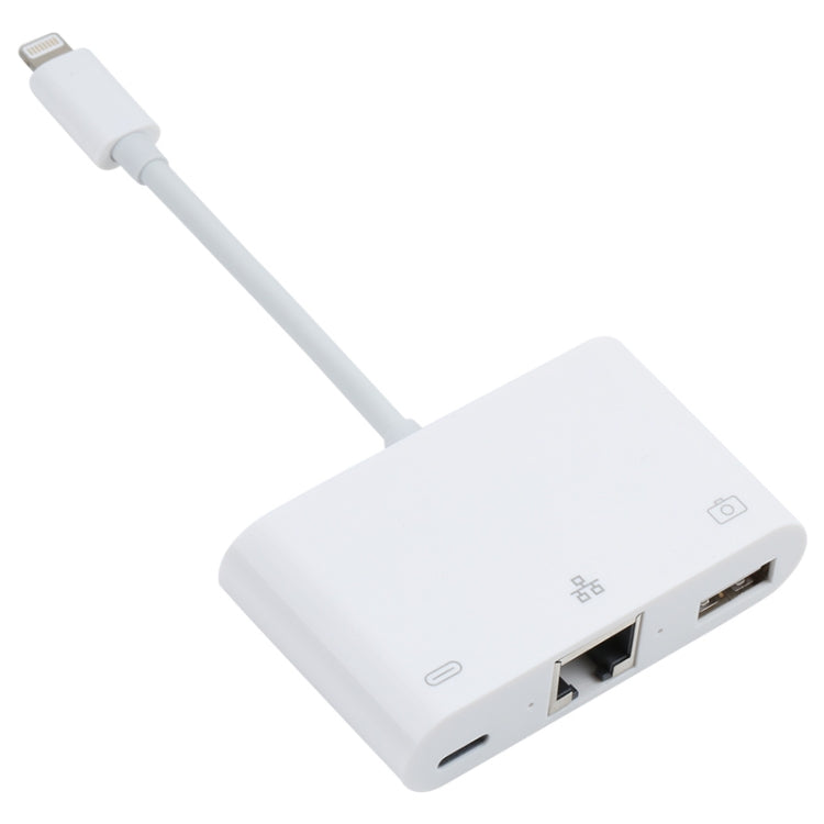 Adaptateur NK-107 3 en 1 mâle 8 broches vers USB + Ethernet 1000M + femelle d'alimentation 8 broches, NK-107