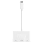 Adaptateur 3 en 1 USB-C / Type-C Mâle vers USB + Ethernet RJ45 100M + Alimentation Type-C Femelle, 3 en 1