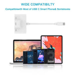Adaptateur 3 en 1 USB-C / Type-C Mâle vers USB + Ethernet RJ45 100M + Alimentation Type-C Femelle, 3 en 1