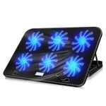 Support de refroidissement pour ordinateur portable ICE COOREL avec six ventilateurs silencieux et dissipateur thermique, Style : Ordinaire