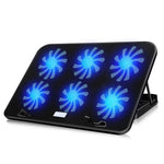 Support de refroidissement pour ordinateur portable ICE COOREL avec six ventilateurs silencieux et dissipateur thermique, Style : Ordinaire