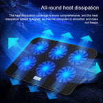 Support de refroidissement pour ordinateur portable ICE COOREL avec six ventilateurs silencieux et dissipateur thermique, Style : Ordinaire