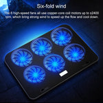 Support de refroidissement pour ordinateur portable ICE COOREL avec six ventilateurs silencieux et dissipateur thermique, Style : Ordinaire