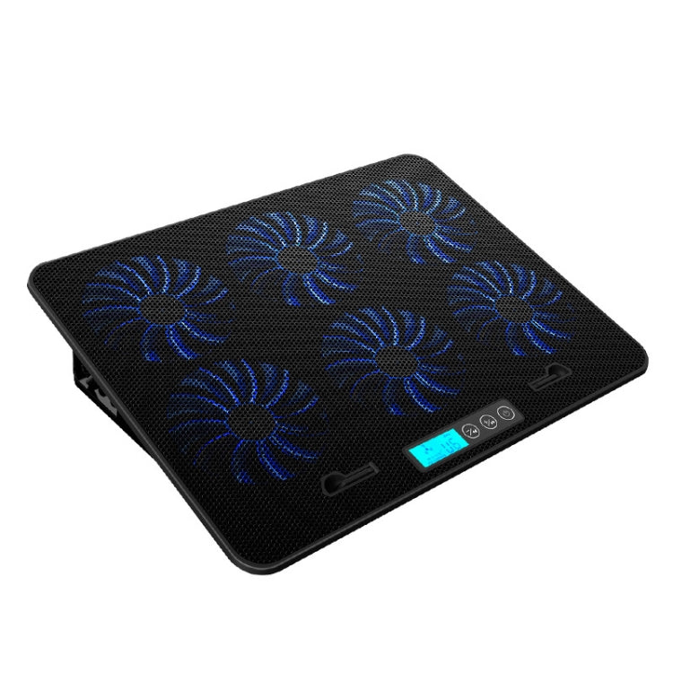 Base d'ordinateur portable ICE COOREL avec contrôle de la vitesse, support de refroidissement silencieux à six ventilateurs, Style: Haut de gamme