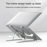 Support d'ordinateur portable portable et réglable, rehausseur de hauteur de bureau pliable avec dissipation thermique, style : ventilateur, style : ventilateur