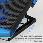 Support d'ordinateur portable à radiateur à cinq cœurs et deux ports USB