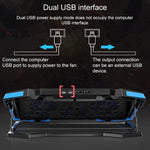 Support d'ordinateur portable à radiateur à cinq cœurs et deux ports USB