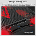 Support d'ordinateur portable à radiateur à cinq cœurs et deux ports USB