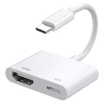 Convertisseur vidéo USB-C/Type-C vers HDMI+USB-C/Type-C, Type-C 4K/30HZ