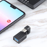Adaptateur OTG USB-C / Type-C mâle vers USB 3.0 femelle en forme de coude en U, Type-C vers USB 3.0