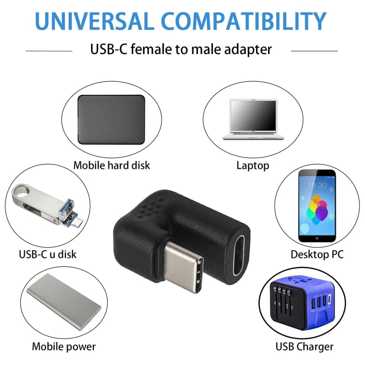 Adaptateur en U USB-C / Type-C mâle vers femelle, Type-C vers Type-C
