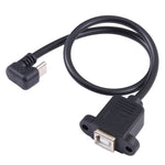Câble connecteur femelle port d'impression carré de type B vers USB-C / Type-C mâle, Type-C vers type B carré