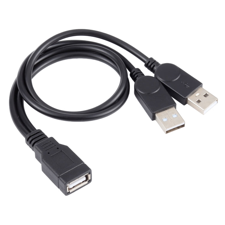 Câble USB femelle vers 2 USB mâles, longueur : environ 30 cm