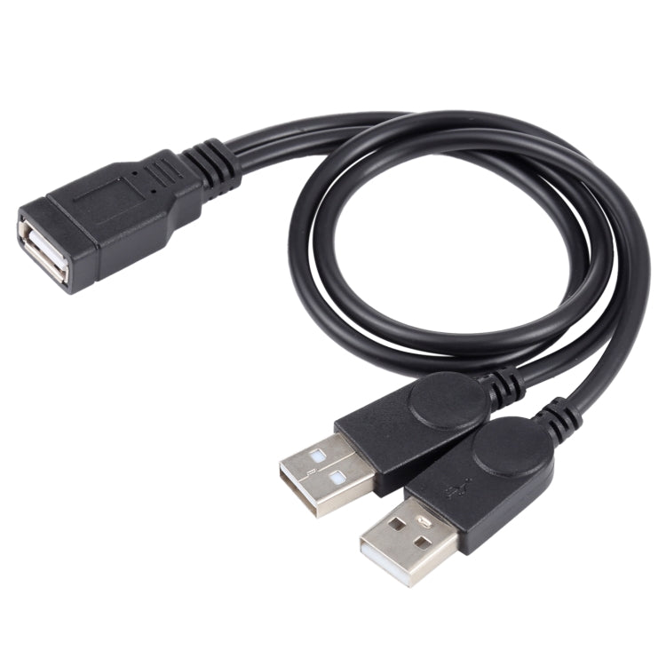 Câble USB femelle vers 2 USB mâles, longueur : environ 30 cm