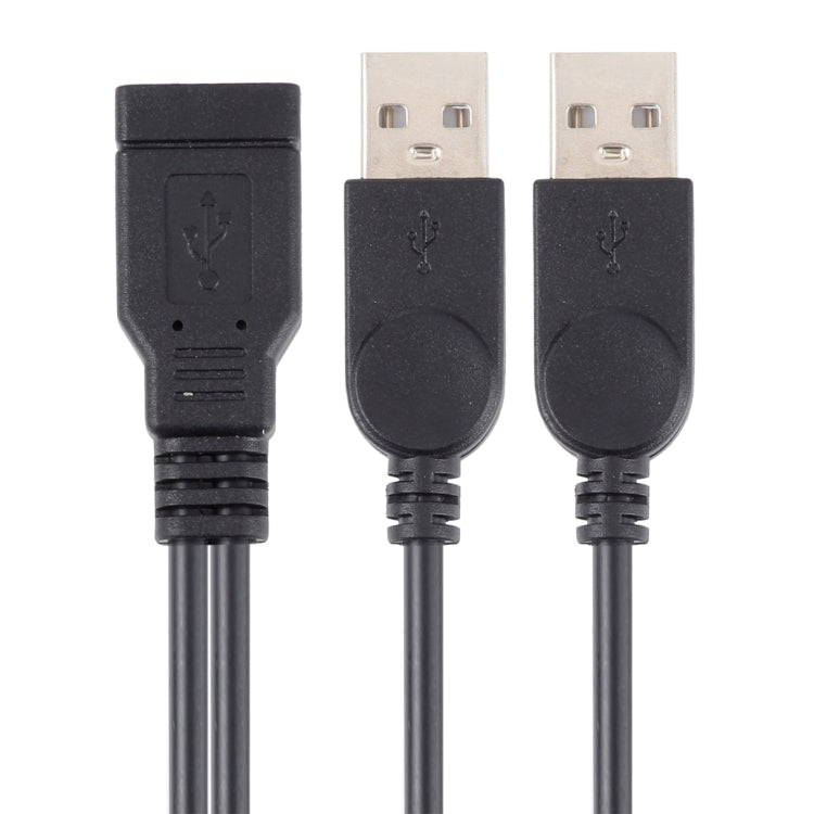 Câble USB femelle vers 2 USB mâles, longueur : environ 30 cm