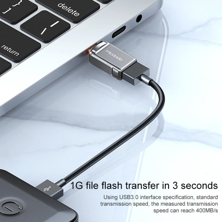 Convertisseur OTG MCDODO USB 3.0 Femelle vers USB-C / Type-C Mâle pour Disque Flash USB, USB-C / Type-C