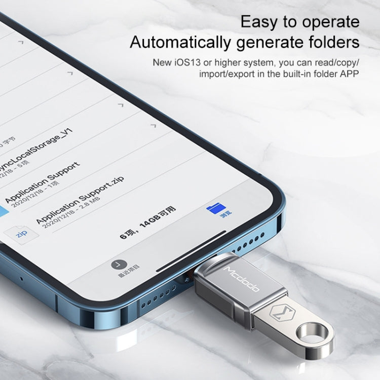 MCDODO USB 3.0 Femelle vers 8 Broches Mâle OTG Convertisseur Clé USB, 8 Broches