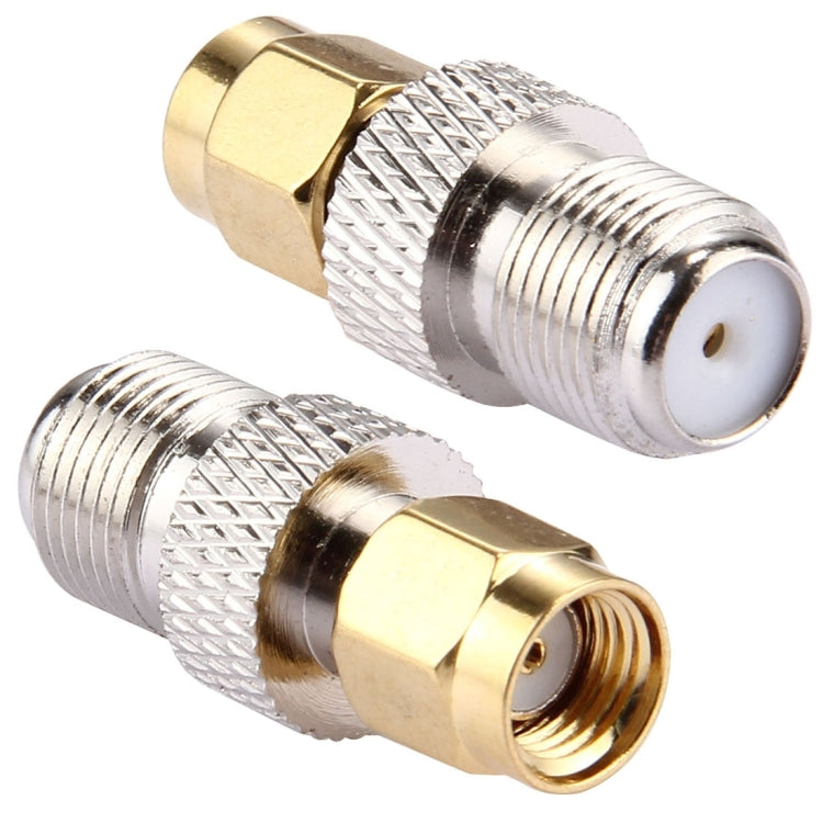 2 connecteurs femelles F vers mâles RP-SMA, 2 pièces femelle F vers mâle RP-SMA