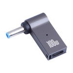 Adaptateur de charge ordinateur 100W USB-C / Type-C femelle vers DC 4.5x3.0mm mâle pour HP, Type-C vers DC 4.5x3.0mm