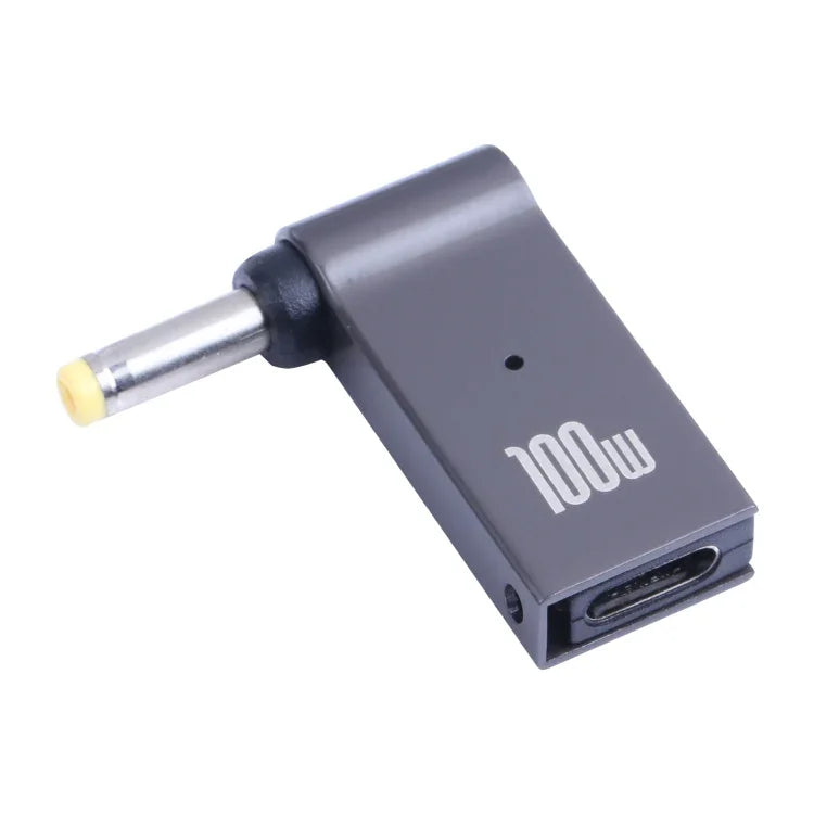 Adaptateur de charge d'ordinateur 100W USB-C / Type-C Femelle vers DC 4.0x1.7mm Mâle pour Lenovo, Type-C Femelle vers DC 4.0x1.7mm Mâle (Jaune)