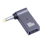 Adaptateur de charge d'ordinateur 100W USB-C / Type-C Femelle vers DC 4.0x1.7mm Mâle pour Lenovo, Type-C Femelle vers DC 4.0x1.7mm Mâle (Jaune)