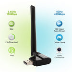 Adaptateur Ethernet sans fil double bande 600Mbps 11AC USB EDUP EP-AC1635 avec antenne 2dBi pour ordinateur portable / PC, EP-AC1635