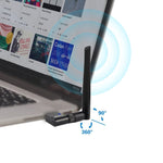 Adaptateur Ethernet sans fil double bande 600Mbps 11AC USB EDUP EP-AC1635 avec antenne 2dBi pour ordinateur portable / PC, EP-AC1635