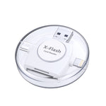 Lecteur de cartes SD/TF X-Flash R01 3 en 1, interface 8 broches + USB-C / Type-C + Micro USB