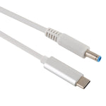 Câble de charge alimentation ordinateur portable HP USB-C / Type-C vers 7.4 x 0.6mm, longueur du câble : environ 1,5 m, Type-C vers 7.4 x 0.6mm