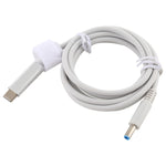 Câble de charge alimentation ordinateur portable HP USB-C / Type-C vers 7.4 x 0.6mm, longueur du câble : environ 1,5 m, Type-C vers 7.4 x 0.6mm