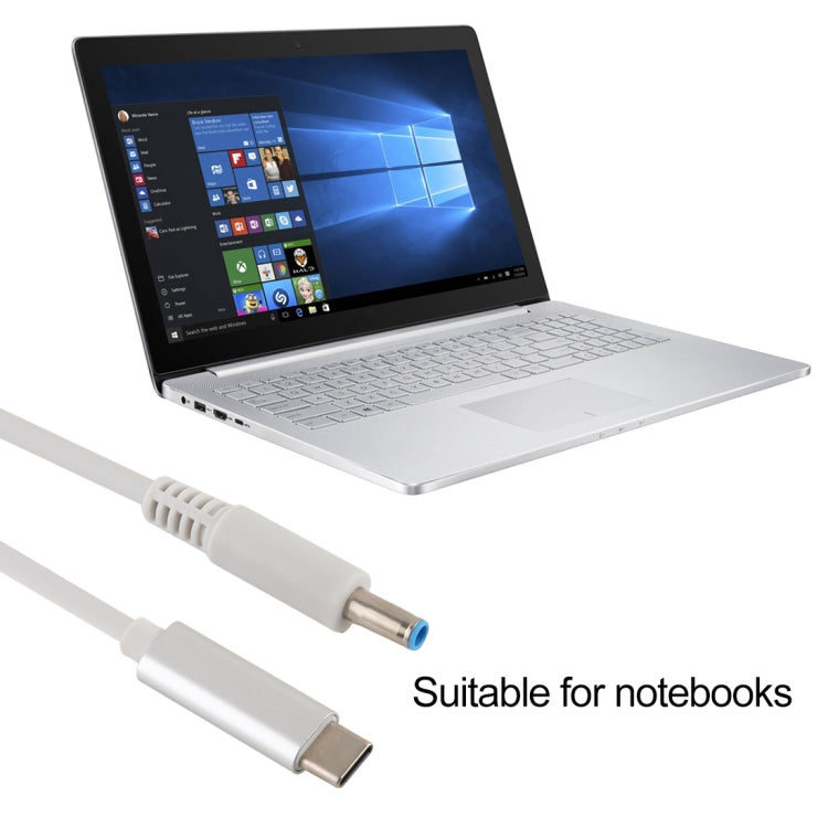 Câble de charge alimentation ordinateur portable HP USB-C / Type-C vers 7.4 x 0.6mm, longueur du câble : environ 1,5 m, Type-C vers 7.4 x 0.6mm